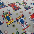 thumbnail image 3 of WPM Kids Collection Bedding 4 Piece Sport car Twin Size Comforter Set with Grey Sheet Pillow sham and red Race Car Toy Fun Sports Design (Race Me Cars, Twin Comforter), 3 of 3