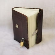 Leather Bound Journal with Key Lock Handmade Vintage Large 7 Embossed For Men Women Blank Pages Personal Diary Notebook Journal Gift Antique.