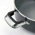 thumbnail image 3 of Alpine Cuisine Aluminum Non-Stick Dutch Oven Pot with Glass Lid, 6.5 Quart, Gray, 3 of 5