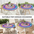 thumbnail image 7 of Colorful Tie Dye Spiral Pattern Round Fitted Tablecloth with Elastic Edge,Dining Table Cover Waterproof,Outdoor Round Tablecloth for Camping,Dining,Indoor and Outdoor, 7 of 7