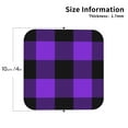 thumbnail image 3 of Kll Square Drink Coasters Set Of 4,Pu Leather Absorbent Coasters Set Decorative Coffee Cup Coasters Housewarming Gift For Home Decor-Purple Buffalo Plaid, 3 of 9