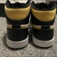 thumbnail image 2 of Size 9.5 - A i r-Jor-dan 1 Mid Black University Gold, 2 of 4