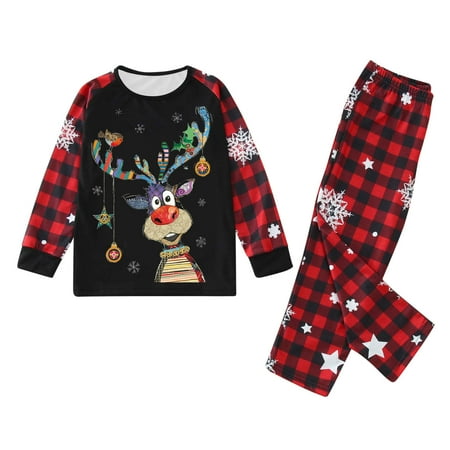 

B91xZ Christmas Pajamas For Family Family Matching Christmas Pajamas Set One Piece Striped Hooded Sleepwear Santa Claus Elf Onesie Outfit Black 6-7 Years