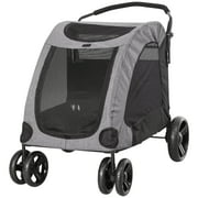 Angle View: PawHut Foldable Dog Stroller with Storage Pocket, Oxford Fabric for Medium or Large Size Dogs