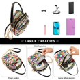 thumbnail image 5 of FORMRS Crossbody Bag for Women Shoulder Cell Phone Purse with Zipper, Dark Colorful Circles, 5 of 7