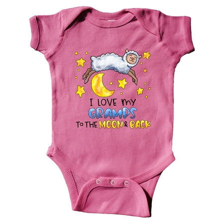 

Inktastic I Love my Gramps to the Moon and Back Cute Sheep Gift Baby Boy or Baby Girl Bodysuit