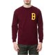 thumbnail image 1 of Camiseta Black Scale The B Logo LS Graphic para Hombre Rojo Grande, 1 of 1