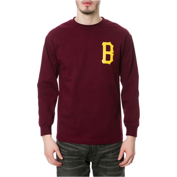 Camiseta Black Scale The B Logo LS Graphic para Hombre Rojo Grande
