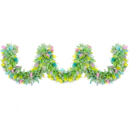 Jpgif Easter 6.5ft Garland Decorations Outdoor Indoor Bunny Chick Eggs Yard Signs Ribbons Garden Decor