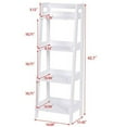 thumbnail image 4 of UTEX 4-Tier Ladder Shelf, Bathroom Shelf Freestanding, 4-Shelf Spacesaver Open Wood Shelving Unit, Ladder Shelf (White), 4 of 5