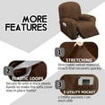 thumbnail image 2 of SUSUZI 4-Piece Recliner Cover – Chocolate Stretch Slipcover for 1-Seater Armchair, Anti-Slip Furniture Protector with Side Pocket (Machine Washable), 2 of 8