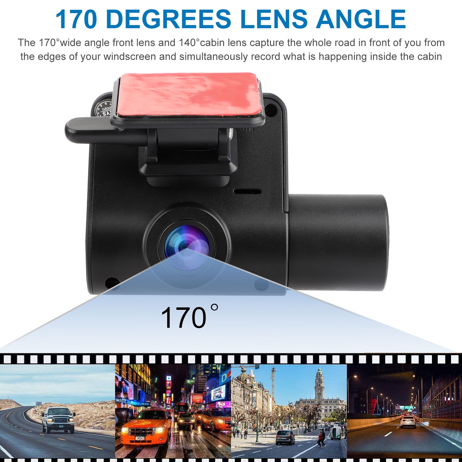 Dash-Cam-Front-and-Inside Video Recorder Rear Camera 1080p Dashcam with 4 Inches, Super Night Vision, 170°Wide Angle, Loop Recording, G-Sensor, Parkin