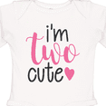 thumbnail image 4 of Inktastic I'm Two Cute Birthday Girls Long Sleeve Baby Bodysuit, 4 of 5