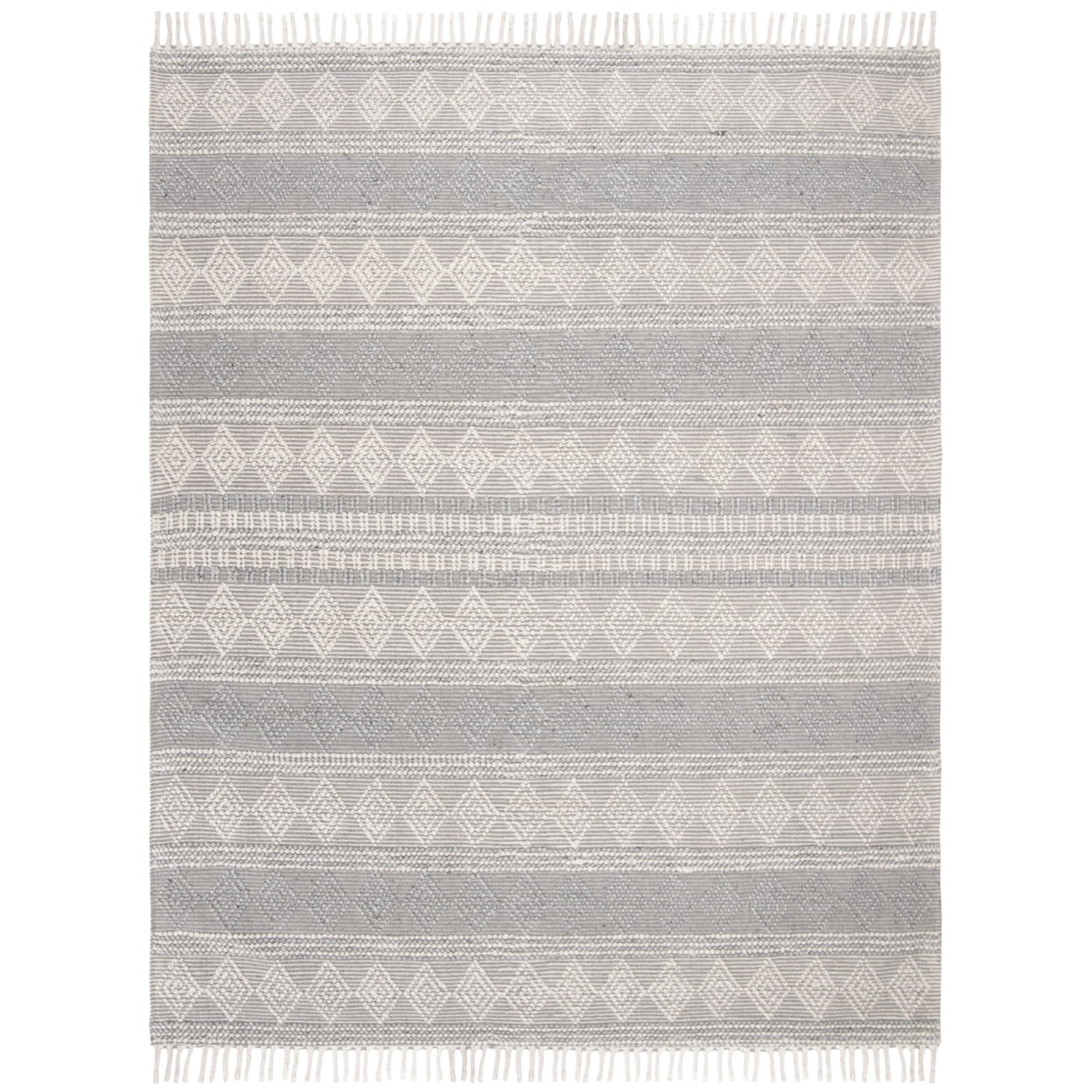 SAFAVIEH Natura Aphrodite Geometric Runner Rug, Silver, 2'3" x 12'
