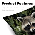 thumbnail image 2 of Raccoon Elegant Velvet Throw Pillows with Unique Patterns for Chair Pillow Covers & Throw Pillow - Set of 2, Available in 16x16, 18x18, & 20x20 inches for, 2 of 6