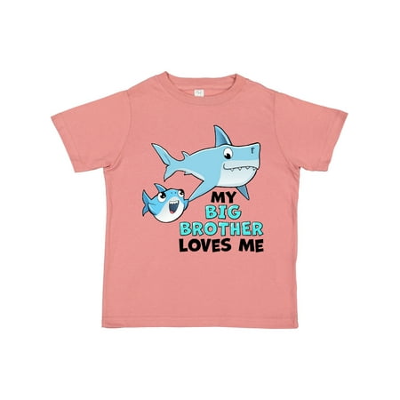 

Inktastic My Big Brother Loves Me with Cute Sharks Gift Toddler Boy or Toddler Girl T-Shirt