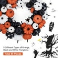 thumbnail image 4 of HOBLOC Halloween Fall Wreath for Front Door, 18 Inch Artificial Pumpkin Wreath for Fall and Halloween Indoor Outdoor Home Window Decor, 4 of 7