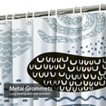 thumbnail image 5 of LALILO Baby Blue Fabric Shower Curtain for Bathroom ,Waterproof Shower Curtains with Hooks 72"X72", 5 of 6