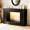 Black, variant on Zimtown Modern Console Table with Storage, 43" Mid-Century Retangle Entrway Table with RGB LED Light, Behind the Couch Sofa Table for Hallway, Foyer, Living Room, Black
