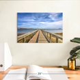 thumbnail image 3 of Elephant Stock Daniel Island Pier Wall Art - Horizontal Canvas Wall Art - Living Room Wall Decor - Nautical Canvas - Blue And Gray Decor - 12" x 8", 3 of 8