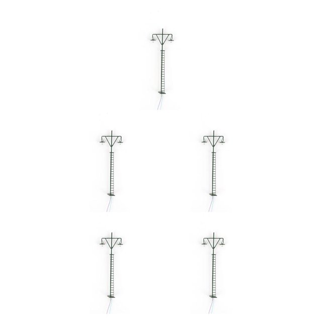 Matsuzay Modelo de luz de vía férrea, modos de luz blanca cálida, Mini poste de luz LED, escala 1: 87, edificio de patio, paisaje, parque, Type2 NO2