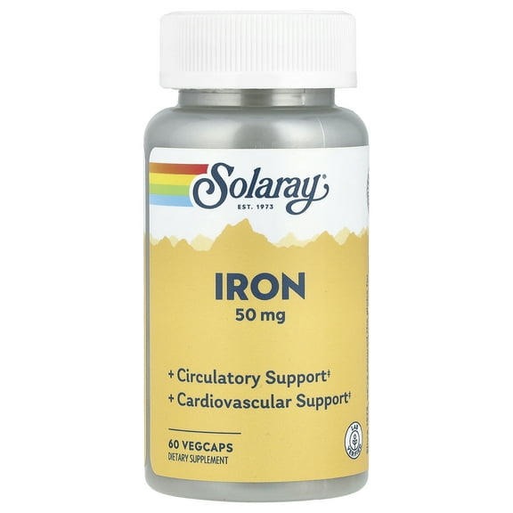 Iron 50mg 50 mg By Solaray - 60  Capsules