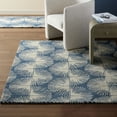 thumbnail image 2 of NICOLE MILLER NEW YORK Kendall Slinky Geo Handcrafted Area Rug, 100% Wool Rug, Navy Blue, 3'x5', 2 of 9