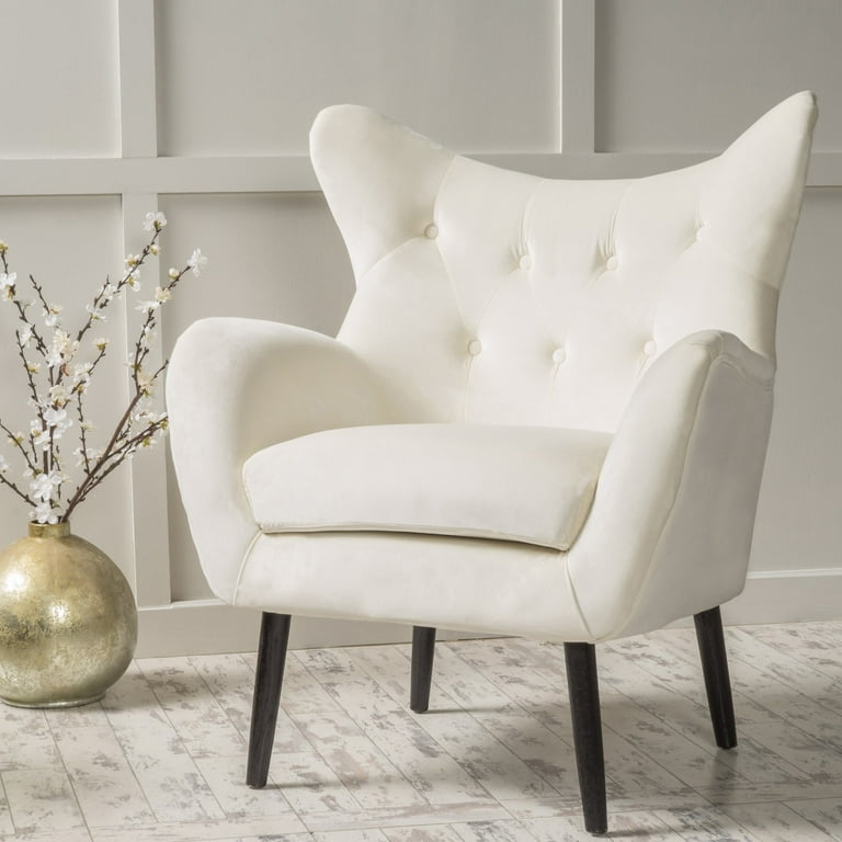 Alyssa velvet arm sale chair