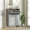 thumbnail image 2 of HOMCOM Armoire à Chaussures avec 3 Tiroirs Basculants pour 24 Paires de Chaussures, Gris, 2 of 10