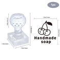 thumbnail image 2 of Cherry Soap Stamp Handmade Soap Stamp Acrylic Soap Stamp Rectangle Soap Chapter Imprint Stamp with Handle for Wedding DIY Arts Crafts Clay Cookie Pottery Biscuit Valentine Decor Acrylic, 2 of 6