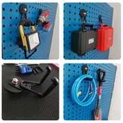 MUTUACTOR Strong Garage Magnetic Hooks, 2 Pack Heavy Duty Storage Utility Magnet Hooks with Anti-Slip Coating for Indoor & Outdoor Hanging (Black)