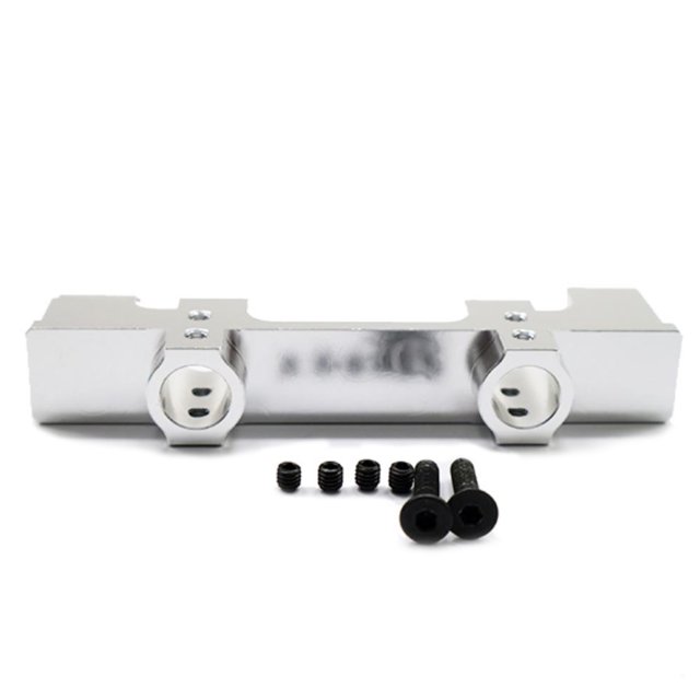 Ounissouiy RCGOFFLOW-Protector contra caídas de aleación de aluminio, marco de montaje para parachoques trasero, soporte para parachoques Kits de construcción modelo Plata