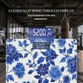 thumbnail image 3 of High Precision Body Weight Scale Smart Bathroom Scales with Large LCD Display(400lbs),Decorative for Bedroom-Blue And White Porcelain Pattern In Blue, 3 of 4