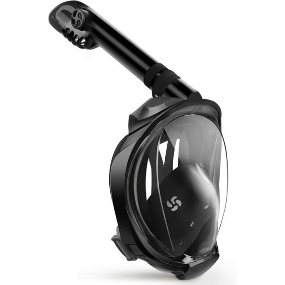 Greatever G2 Full Face Snorkel Mask with Latest Dry Top System,Foldable 180 Degree Panoramic View Snorkeling Mask with Camera Mount,Safe Breathing,Anti-Leak&Anti-Fog
