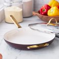 thumbnail image 3 of GreenPan Reserve Ceramic Nonstick 12" Frypan with Helper Handle and Lid | Merlot with Gold-Tone Handles, 3 of 9