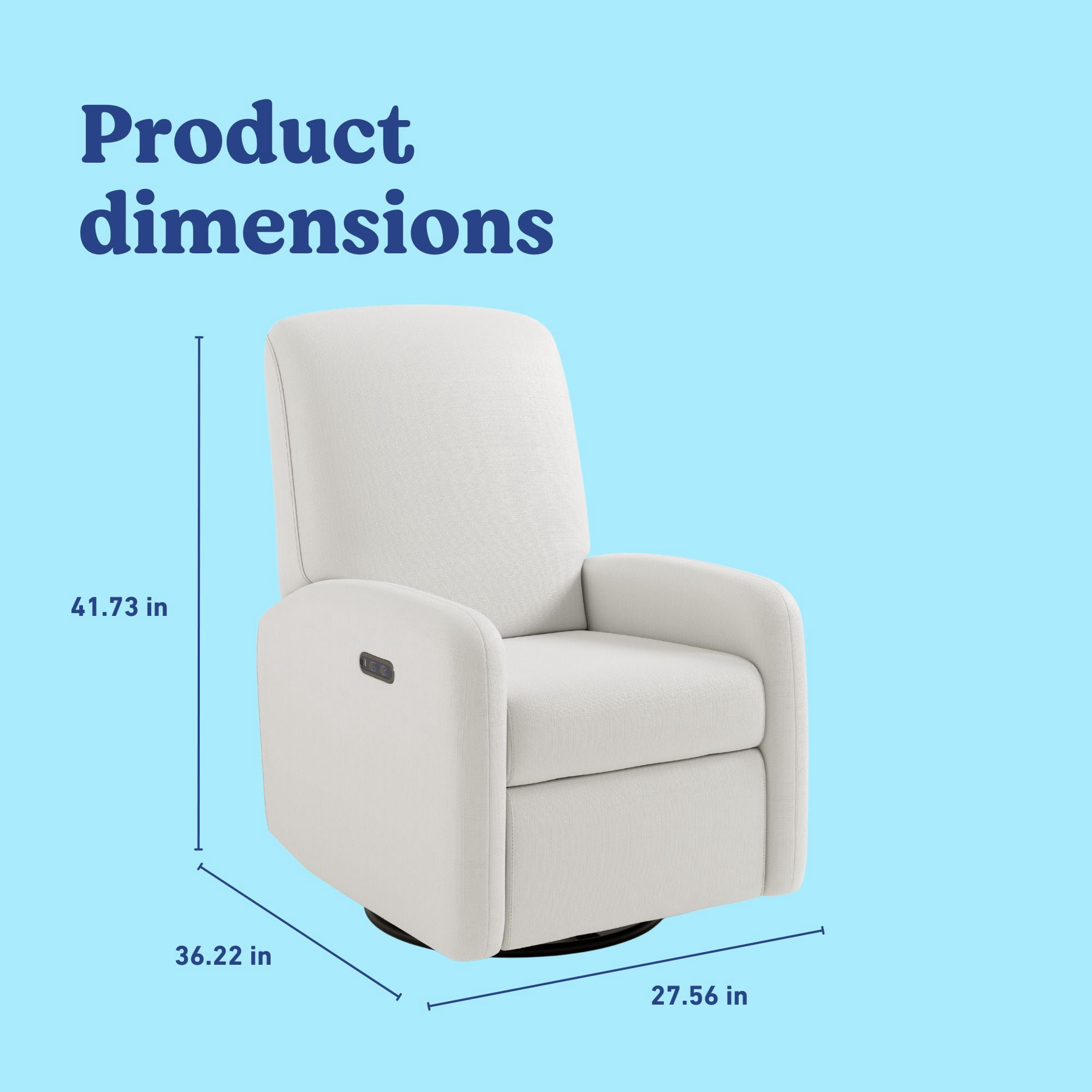Graco Bellwood Power Recliner Swivel Glider, Ivory Basketweave