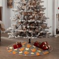 thumbnail image 4 of Sikiie Squirrel And Maple Leaves Nativity Christmas Tree Skirt, Jesus Christian Winter Holiday Tree Mat Decoration(30-48IN)48", 4 of 6
