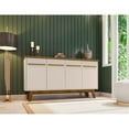 thumbnail image 6 of Pemberly Row 63"W Solid Wood Sideboard in Off White/Cinnamon, 6 of 11