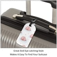 thumbnail image 3 of Square 2Pack PU Leather Resting Little Pink Pig Cruise Luggage Tag with Privacy Cover and Name ID Tag for Travel Handbags Backpacks Luggage Tags, 3 of 6