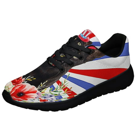 

Black Cat Flowers 4th Of July Shoes Sneakers Black Size 8.5