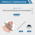 thumbnail image 2 of Uxcell Fully Threaded Rod, M8 x 350mm 304 Stainless Steel Right Hand Thread Bar Studs with Nuts, 4 Pcs, 2 of 6