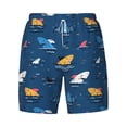 thumbnail image 4 of Lsque Mens Swim Trunks Colorful Ocean Shark Pattern - Bathing Suit Compression Liner - Beach Swim Shorts Swimwear - (S-3XL) - Stretch Quick Dry -X-Large, 4 of 9