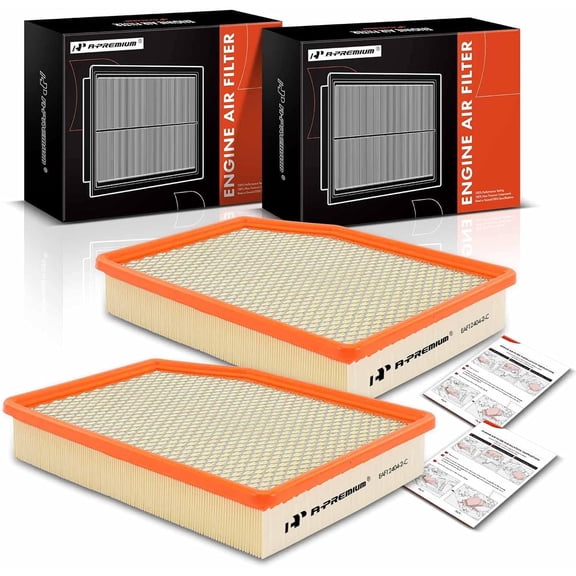 A-Premium 2-PC Engine Air Filter Compatible with Cadillac Escalade ESV & Chevrolet Silverado 1500, Suburban, Tahoe & GMC Sierra 1500, Yukon XL, 2019-2023, 2.7L 4.3L 5.3L 6.2L
