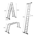 thumbnail image 1 of Stanz (TM) 15.5FT Folding Ladder Multi Purpose Aluminium Scaffold 7 in 1 Extension, 1 of 6