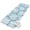Blue, White, Denim, variant on Indoor Door Mat, Aqua Blue Coastal Absorbent Non Slip Washable Rug, Summer Nautical Ocean Beach Low Profile Small Welcome Floor Mats for Entryway, Front Door, RV, 16x24 In