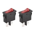 thumbnail image 1 of Interruptor de palanca mini barco interruptor de palanca rojo para barco coche marino ON/OFF AC 250V/6A 125V/10A, 2 piezas, 1 of 4
