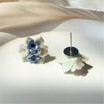 thumbnail image 4 of Porcelain Rose Earrings Vintage Floral Shaped Ceramic Ear Studs Accessories Handmade Earwear Party Jewelry for Women, 4 of 4