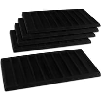 Novel Box 5 Pack 10-Slot Black Liner Jewelry Storage Tray Inserts 14.75x8.25x1 Inches - Jewelry Pads