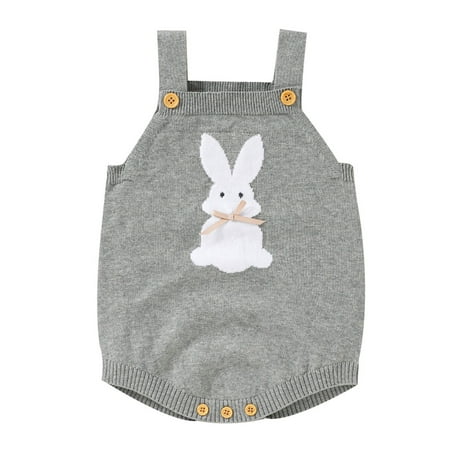 

Youmylove Baby Knit Romper Cotton Sleeveless Boy Girl Rabbit Sweater Clothes Baby Bodysuit Cute Clothing