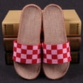 thumbnail image 1 of House Slipper Lightweight Breathable Open Toe Flax Slipper House Sandal for Summer, 1 of 2